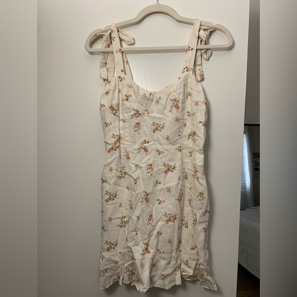 Cream colored floral dress